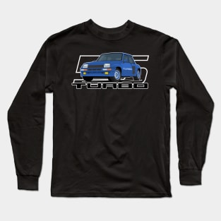 Car 5 Turbo 1980 v2 blue Long Sleeve T-Shirt